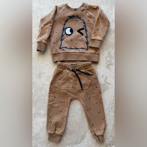 Zombie Dash Brown Kids Jogger Set